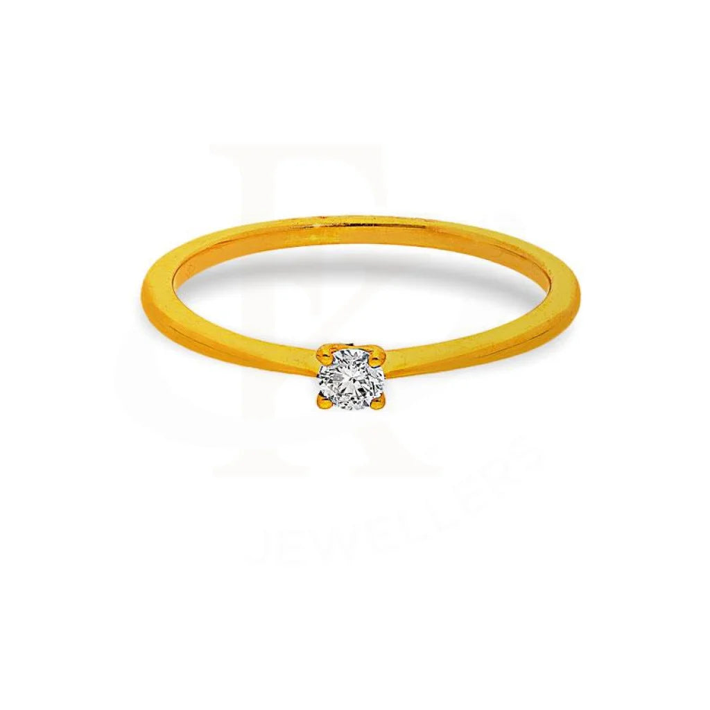 Diamond Solitaire Ring In 18Kt Gold - Fkjrn18K2147 Rings