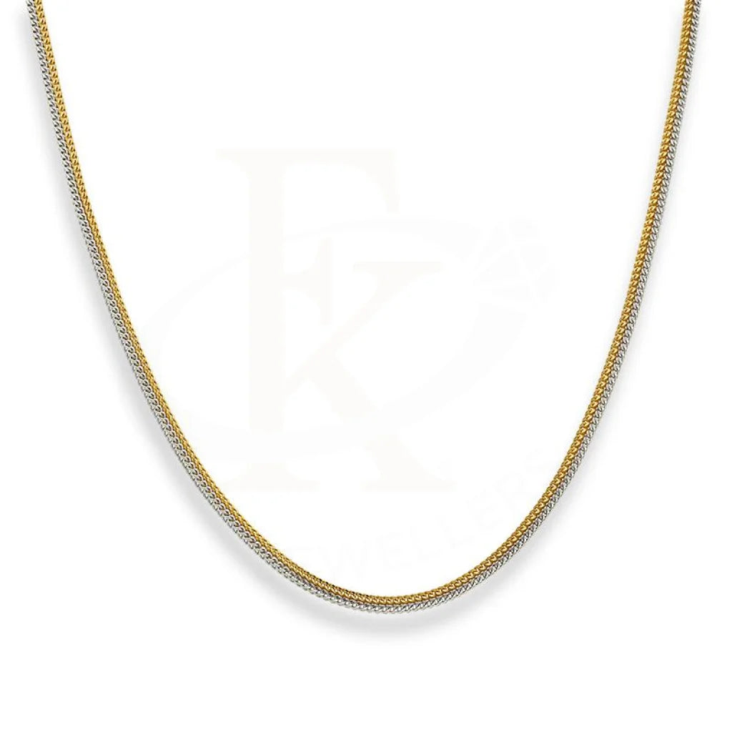 Dual Tone Gold 16 Inches Flat Chain In 22Kt - Fkjcn22K2210 Chains