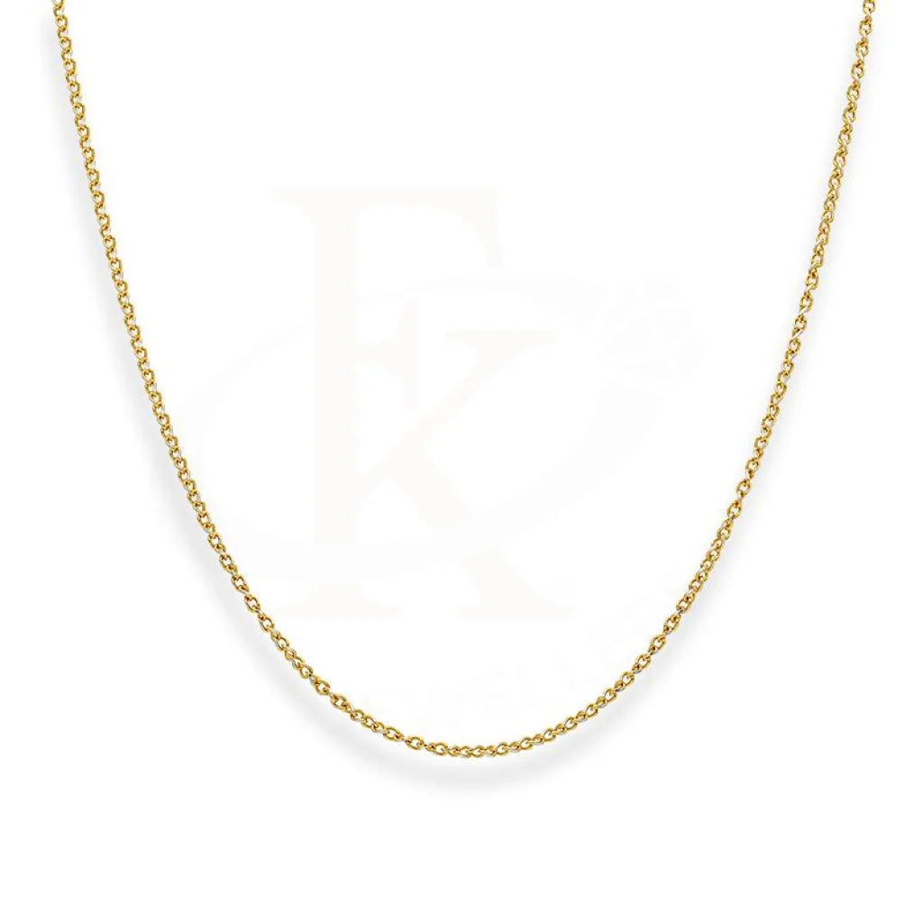 Dual Tone Gold 16 Inches Link Chain In 22Kt - Fkjcn22K2207 Chains