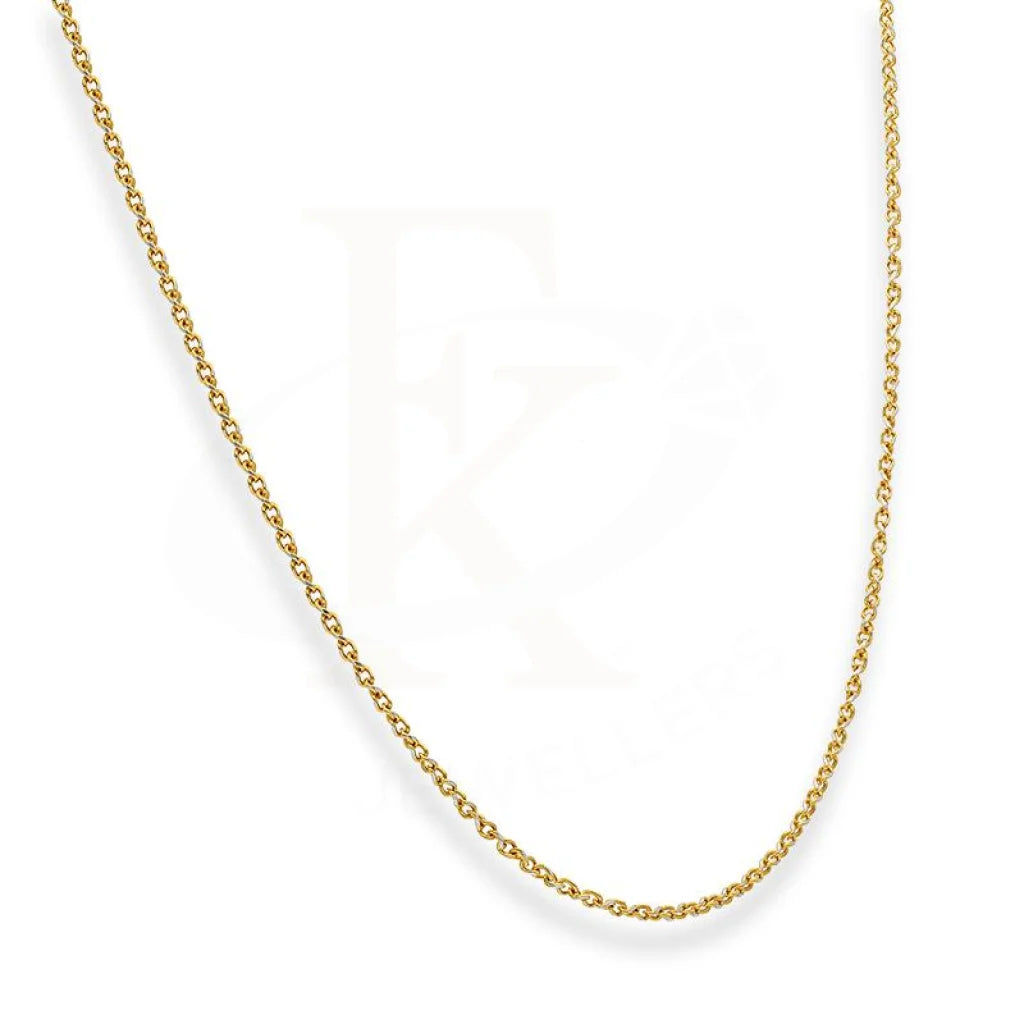 Dual Tone Gold 16 Inches Link Chain In 22Kt - Fkjcn22K2207 Chains