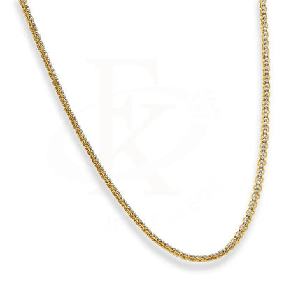 Dual Tone Gold 18 Inches Cable Link And Bead Necklace In 22Kt - Fkjnkl22K2409 Necklaces