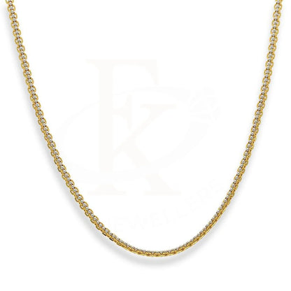 Dual Tone Gold 18 Inches Cable Link And Bead Necklace In 22Kt - Fkjnkl22K2409 Necklaces