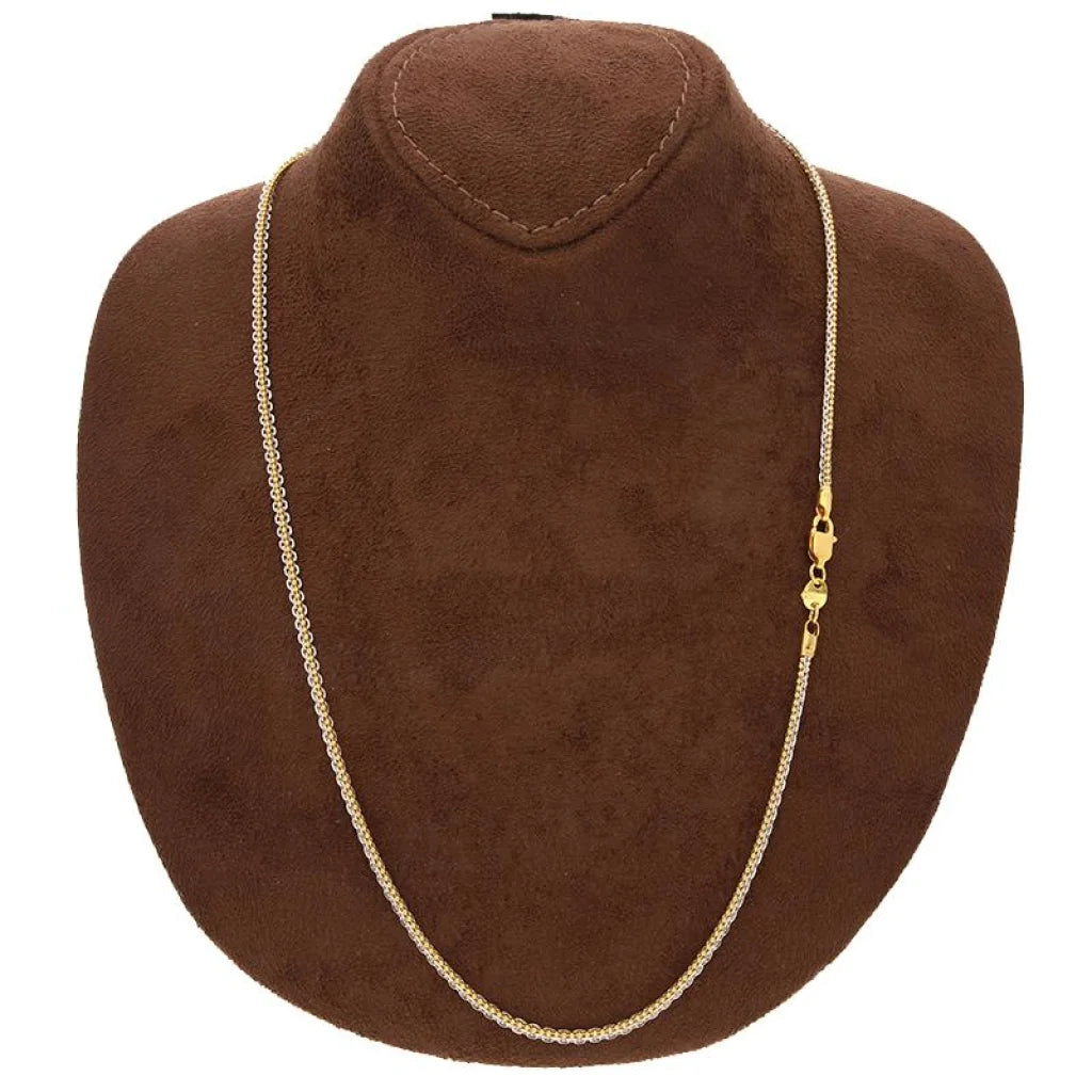 Dual Tone Gold 20 Inches Cable With Bead Necklace In 22Kt - Fkjnkl22K2410 Necklaces