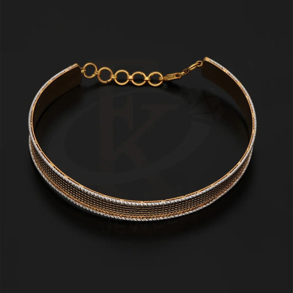 Dual Tone Gold Bangle In 22Kt - Fkjbng22K1939 Bangles