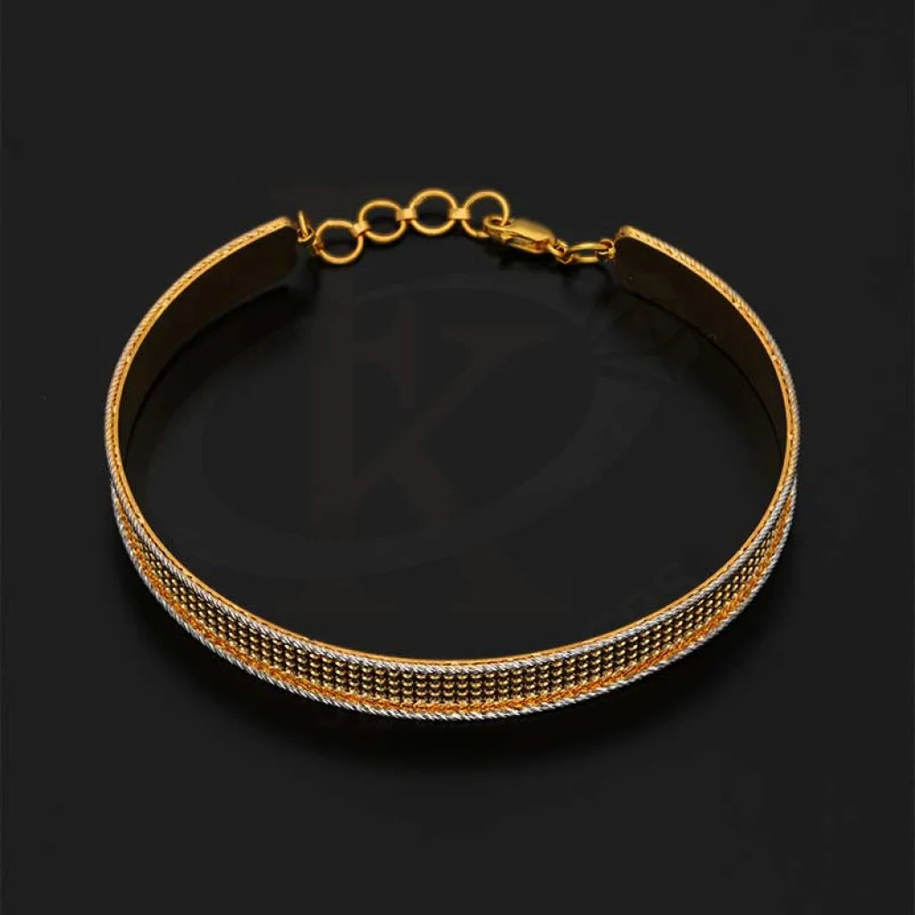 Dual Tone Gold Bangle In 22Kt - Fkjbng22K1941 Bangles