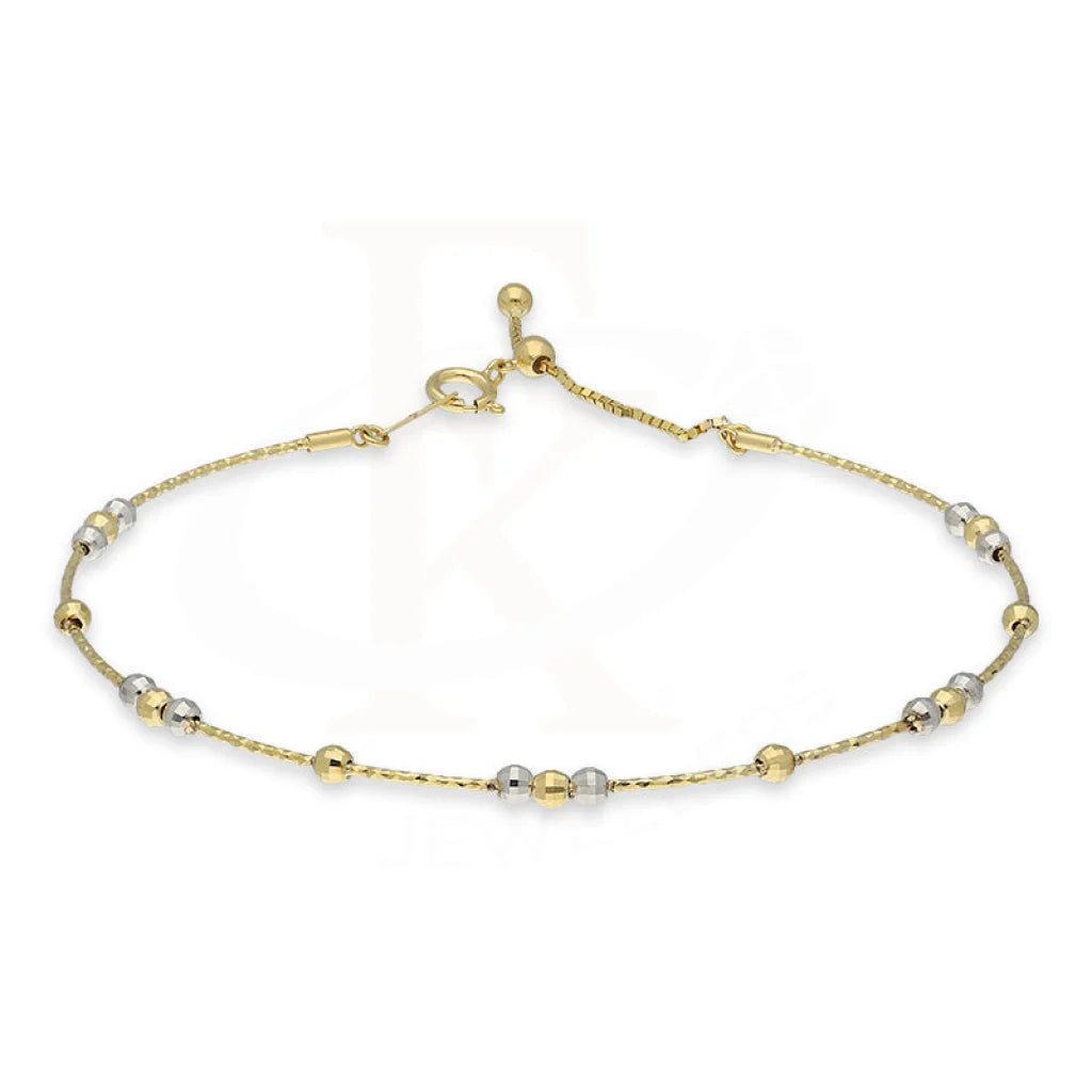 Dual Tone Gold Beads Bracelet 18Kt - Fkjbrl18K5194 Bracelets