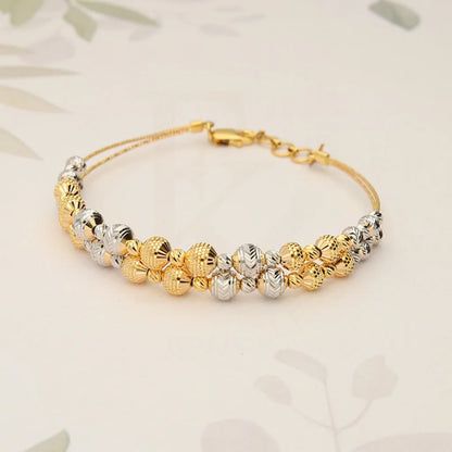 Dual Tone Gold Disco Balls Bracelet 22Kt - Fkjbrl22K5036 Bracelets