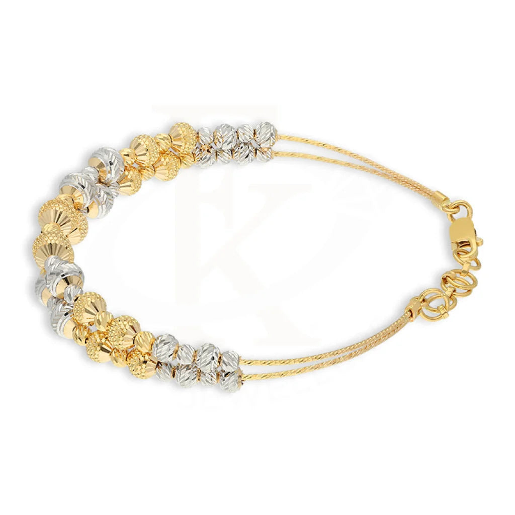 Dual Tone Gold Balls Bracelet 22Kt - Fkjbrl22K5036 Bracelets