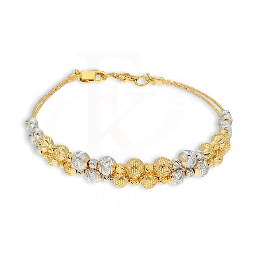 Dual Tone Gold Balls Bracelet 22Kt - Fkjbrl22K5036 Bracelets