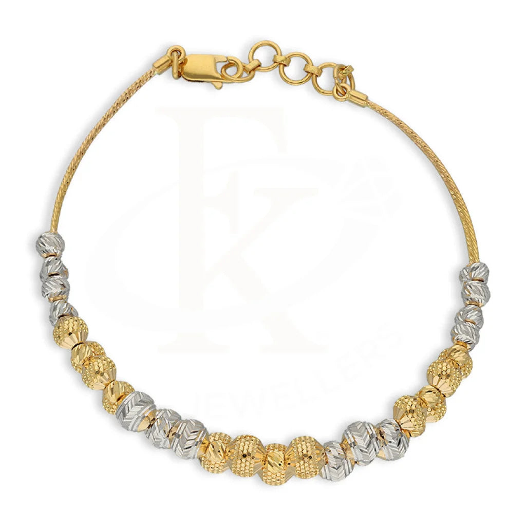 Dual Tone Gold Balls Bracelet 22Kt - Fkjbrl22K5036 Bracelets