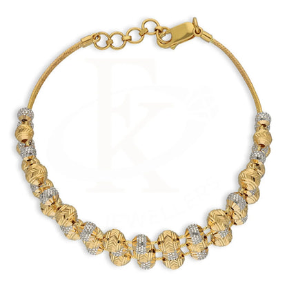 Dual Tone Gold Balls Bracelet 22Kt - Fkjbrl22K5037 Bracelets