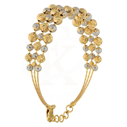 Dual Tone Gold Balls Bracelet 22Kt - Fkjbrl22K5037 Bracelets