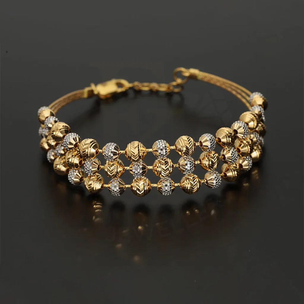 Dual Tone Gold Balls Bracelet 22Kt - Fkjbrl22K5037 Bracelets