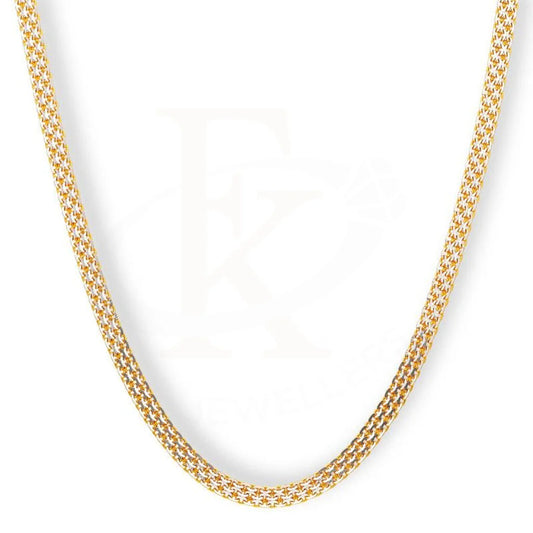 Dual Tone Gold Flat Chain In 22Kt - Fkjcn22K2152 Chains