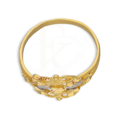 Dual Tone Gold Hearts Shaped Ring 22Kt - Fkjrn22K3726 Rings