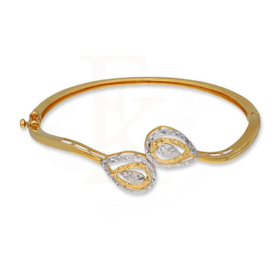 Dual Tone Gold Leaf Shaped Bangle In 22Kt - Fkjbng22K1936 Bangles