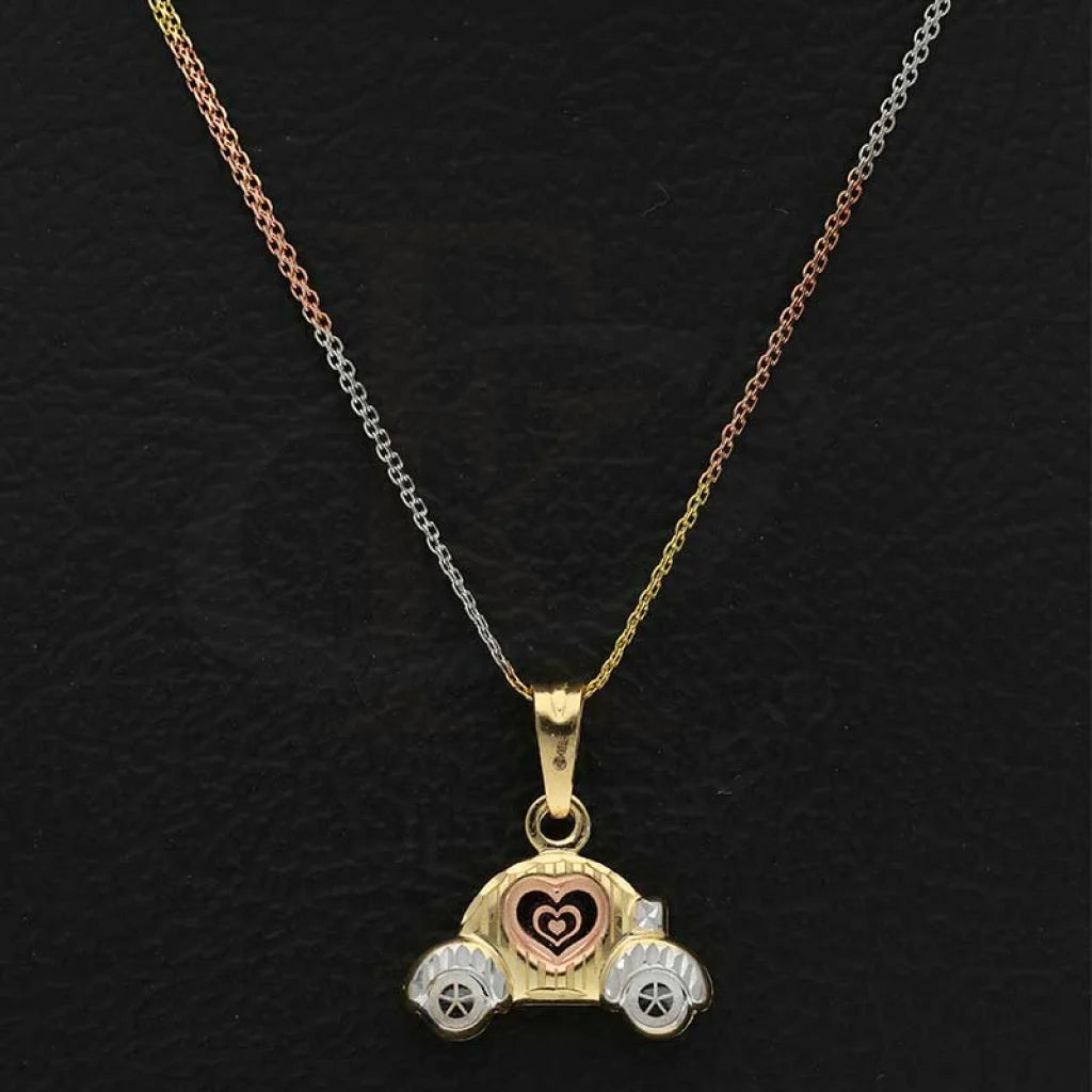 Dual Tone Gold Necklace (Chain With Car Pendant) 18Kt - Fkjnkl18K2814 Necklaces