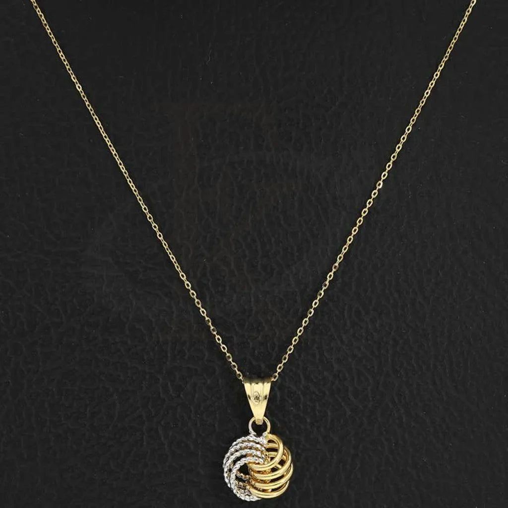 Dual Tone Gold Necklace (Chain With Pendant) 18K - Fkjnkl18K2698 Necklaces