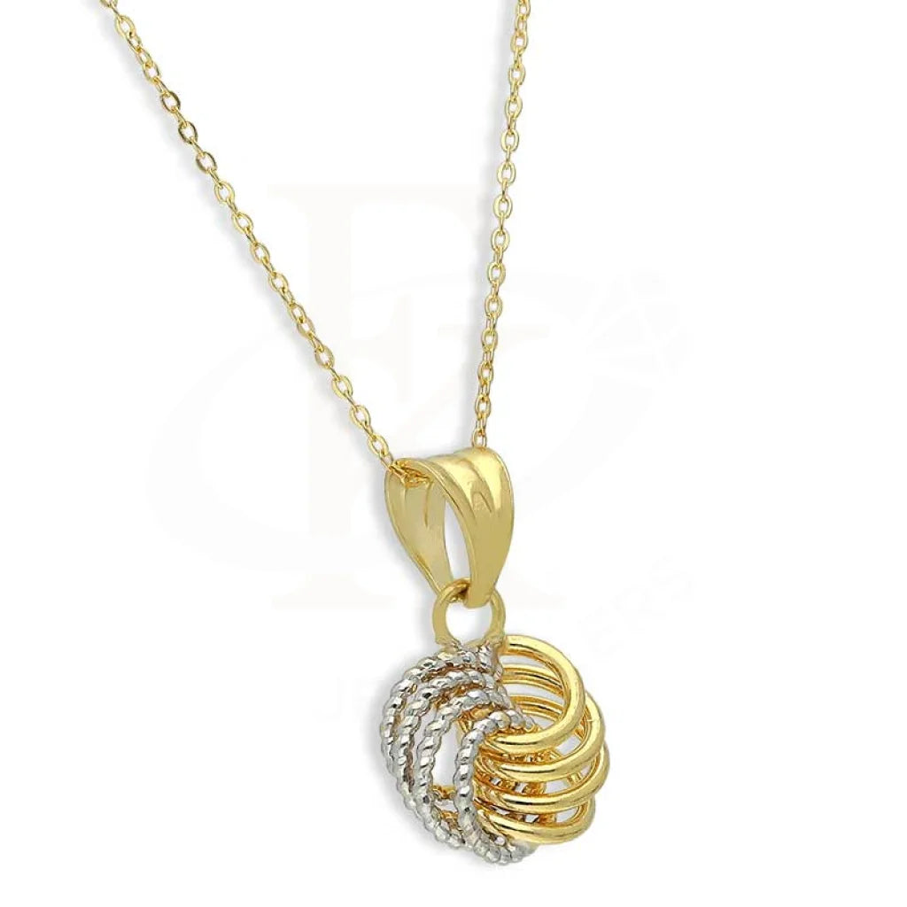 Dual Tone Gold Necklace (Chain With Pendant) 18K - Fkjnkl18K2698 Necklaces