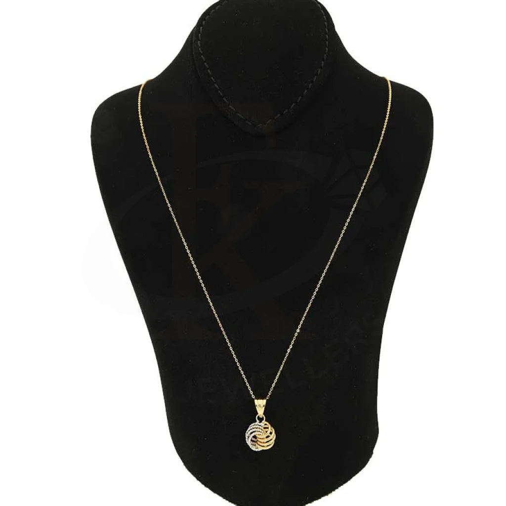 Dual Tone Gold Necklace (Chain With Pendant) 18K - Fkjnkl18K2698 Necklaces