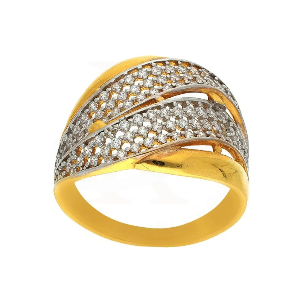 Dual Tone Gold Ring 22Kt - Fkjrn22K2831 Rings