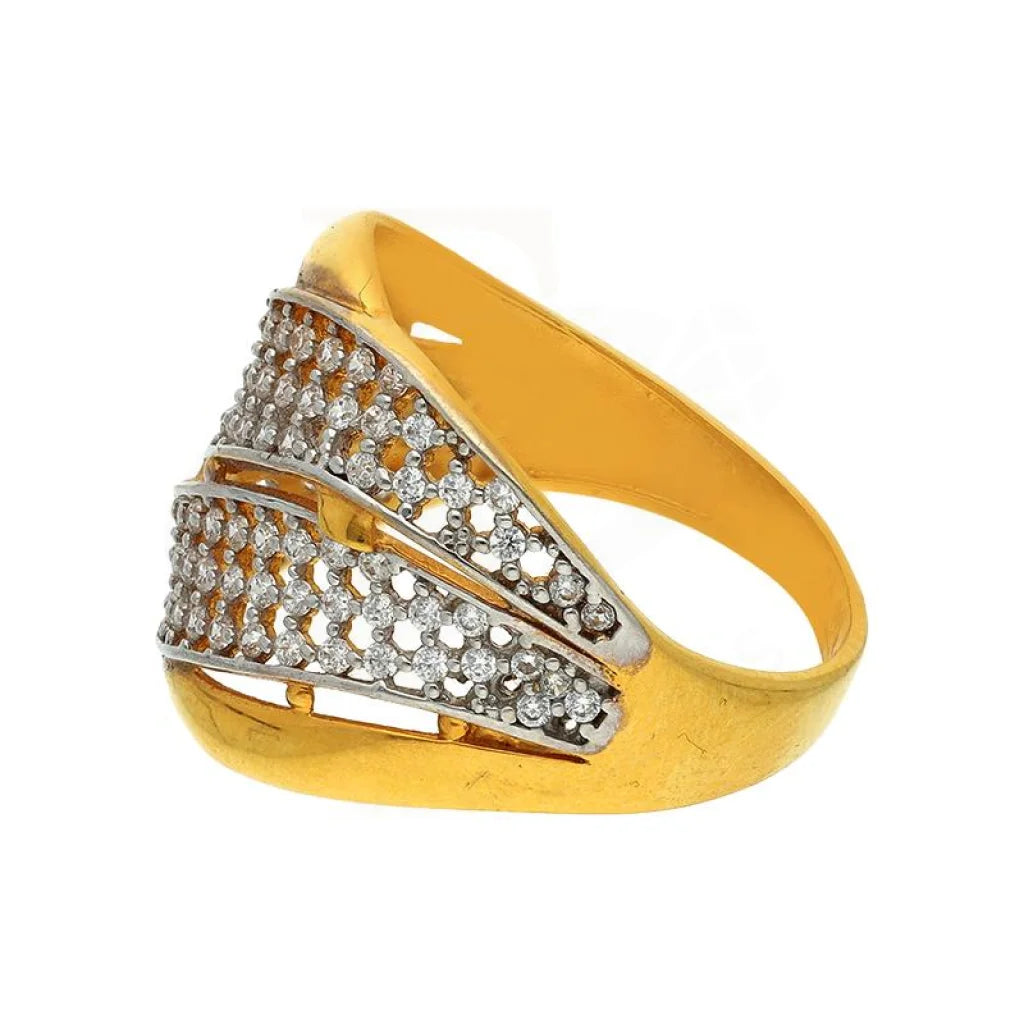 Dual Tone Gold Ring 22Kt - Fkjrn22K2831 Rings