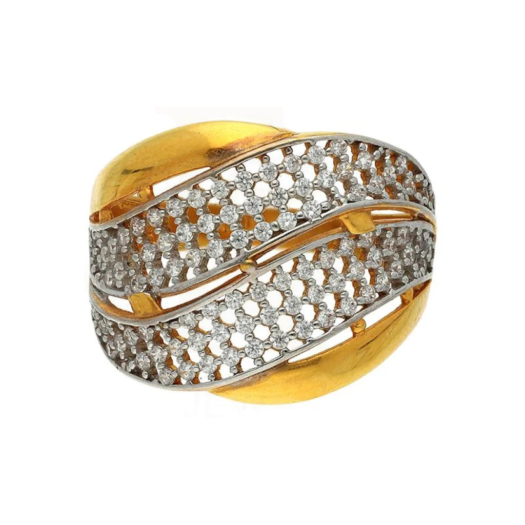 Dual Tone Gold Ring 22Kt - Fkjrn22K2831 Rings