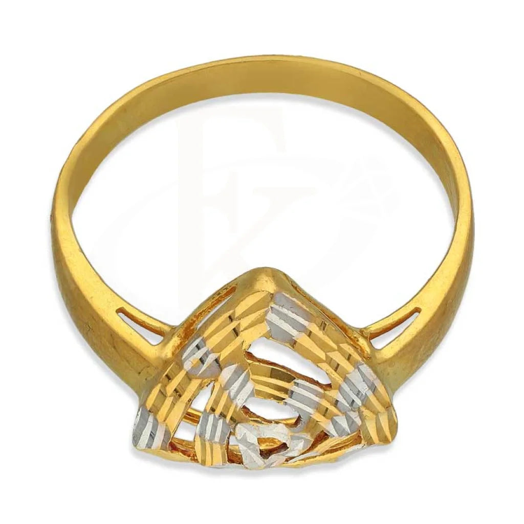 Dual Tone Gold Ring 22Kt - Fkjrn22K3061 Rings