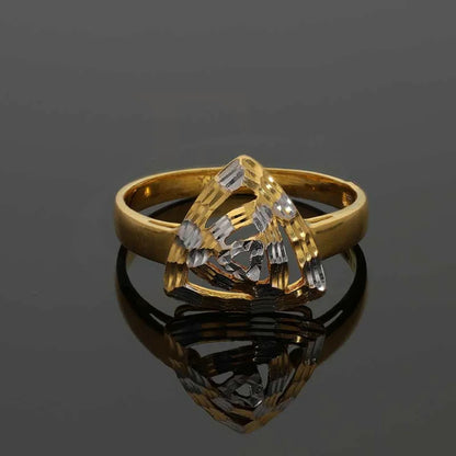 Dual Tone Gold Ring 22Kt - Fkjrn22K3061 Rings