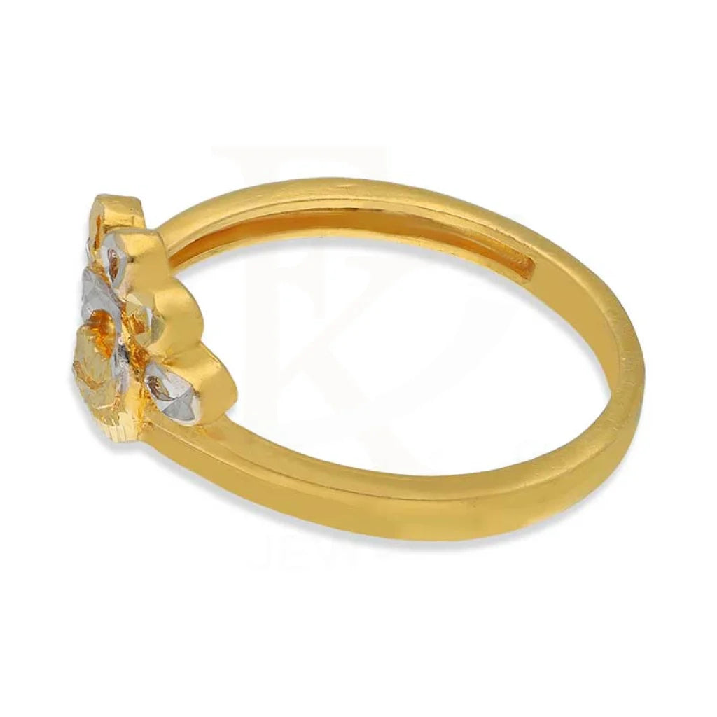 Dual Tone Gold Ring 22Kt - Fkjrn22K3707 Rings