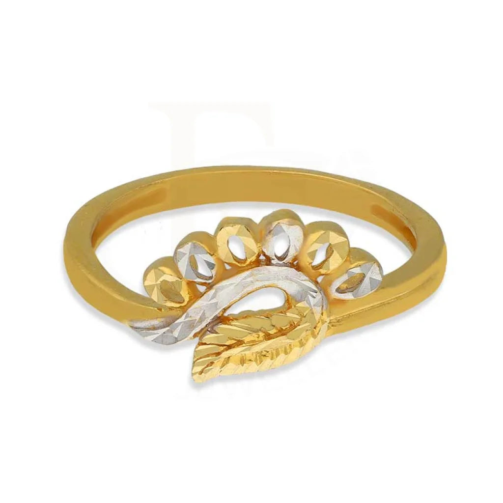 Dual Tone Gold Ring 22Kt - Fkjrn22K3707 Rings