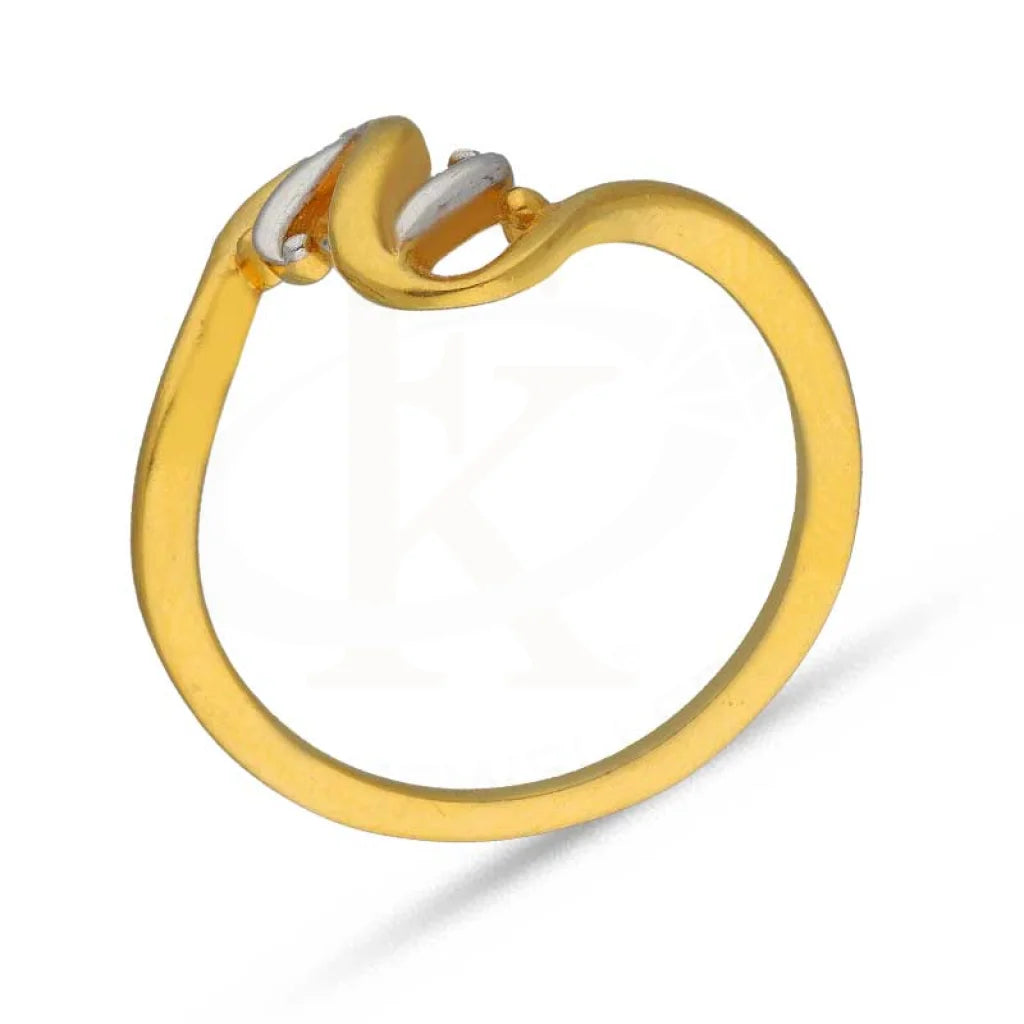 Dual Tone Gold Ring 22Kt - Fkjrn22K3719 Rings