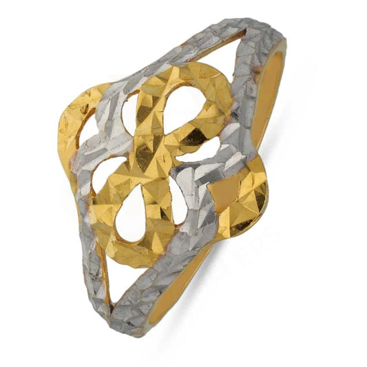 Dual Tone Gold Ring 22Kt - Fkjrn22K3722 Rings