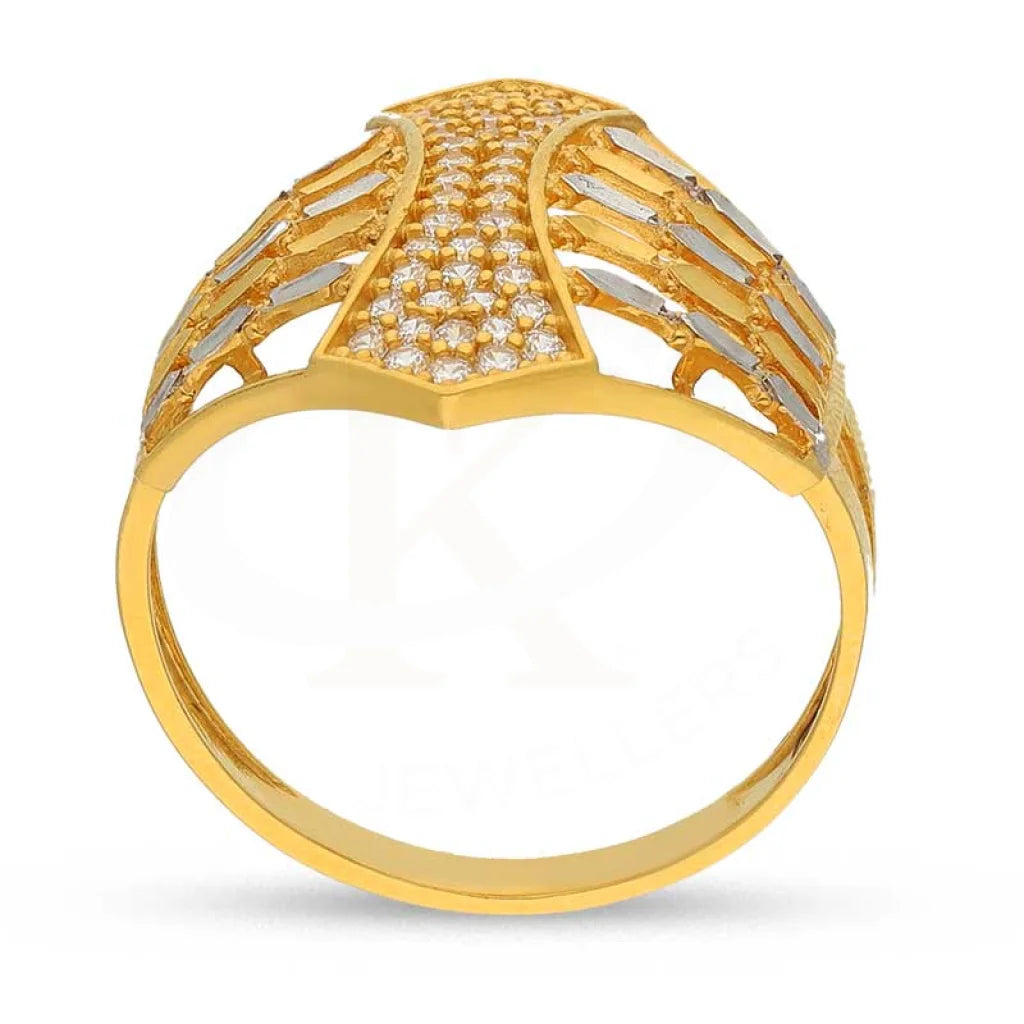 Dual Tone Gold Ring 22Kt - Fkjrn22K3836 Rings