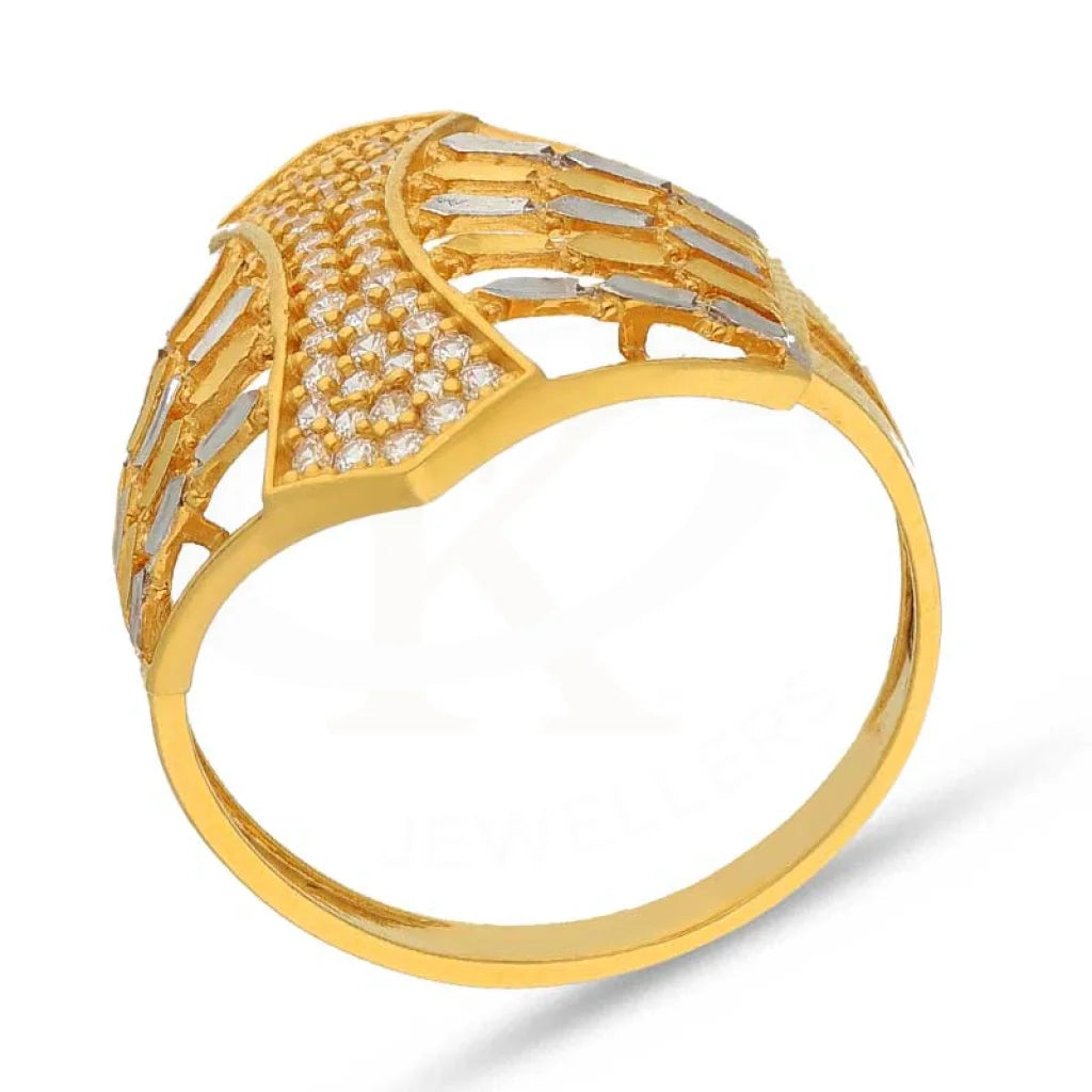 Dual Tone Gold Ring 22Kt - Fkjrn22K3836 Rings