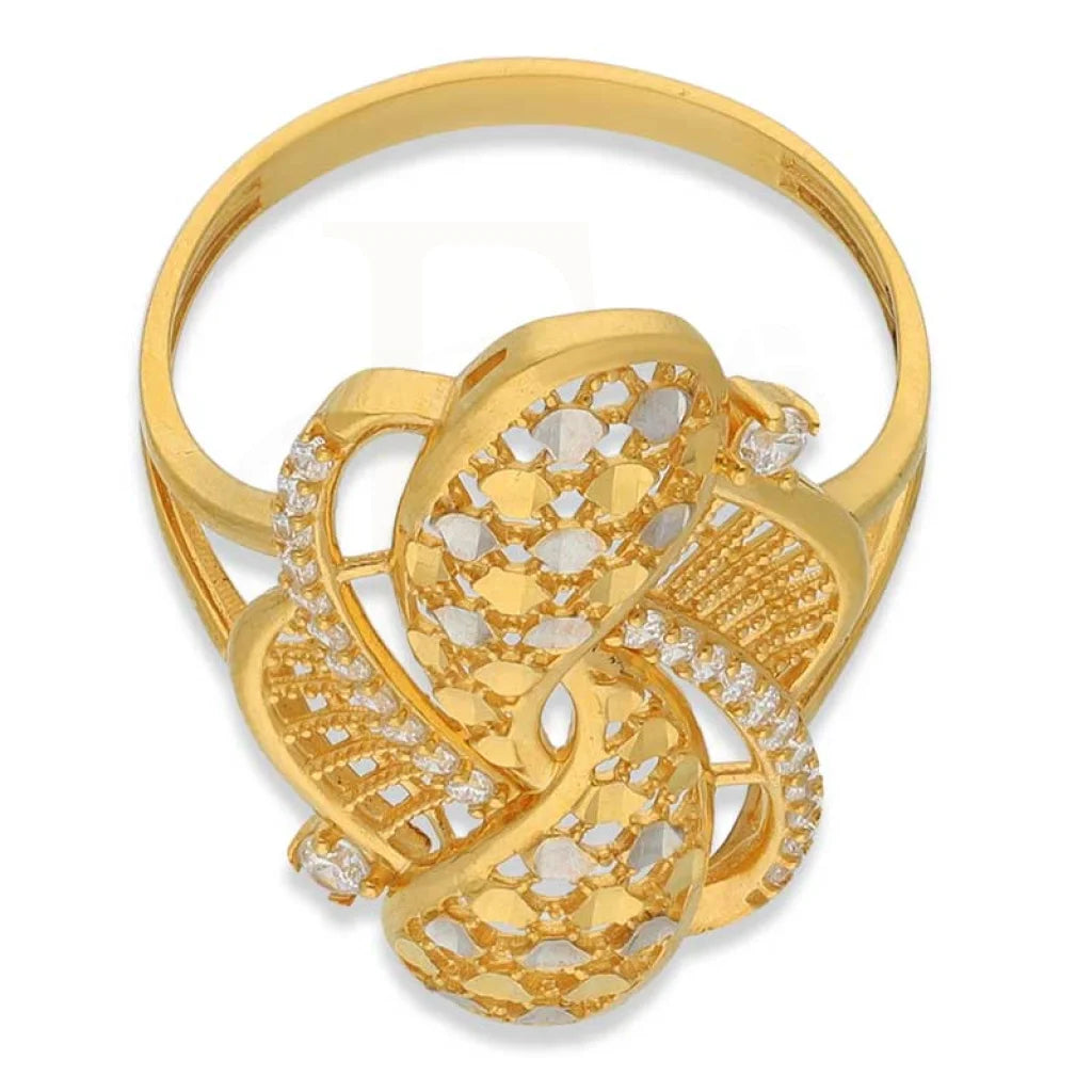 Dual Tone Gold Ring 22Kt - Fkjrn22K3837 Rings