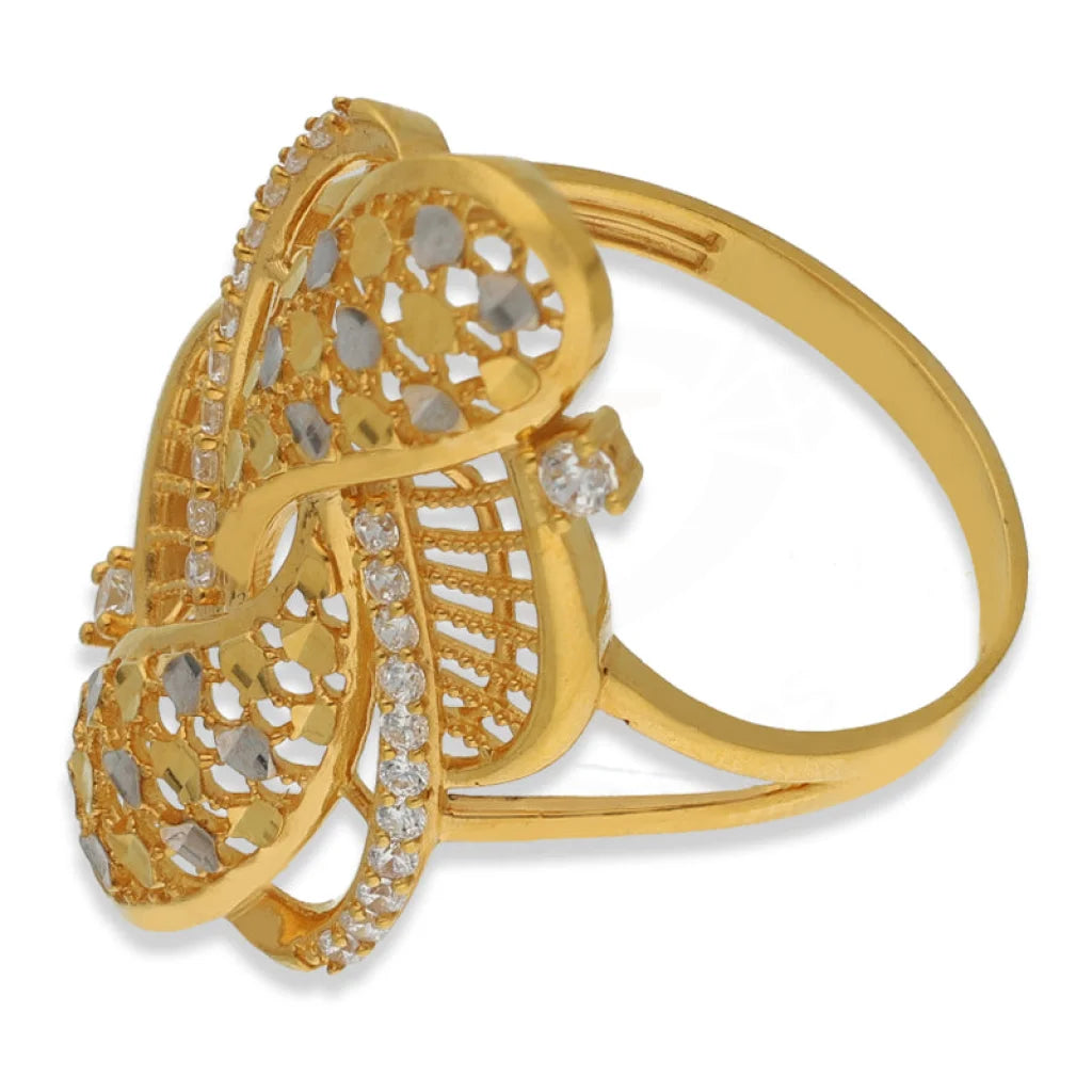 Dual Tone Gold Ring 22Kt - Fkjrn22K3837 Rings