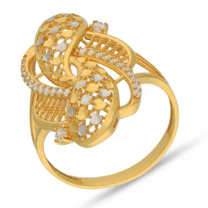 Dual Tone Gold Ring 22Kt - Fkjrn22K3837 Rings