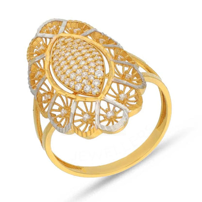 Dual Tone Gold Ring 22Kt - Fkjrn22K3838 Rings