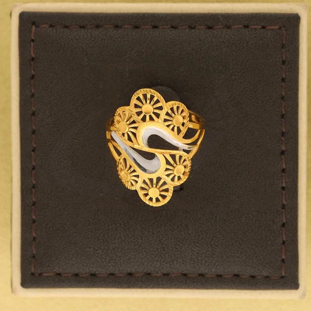 Dual Tone Gold Ring 22Kt - Fkjrn22K3840 Rings