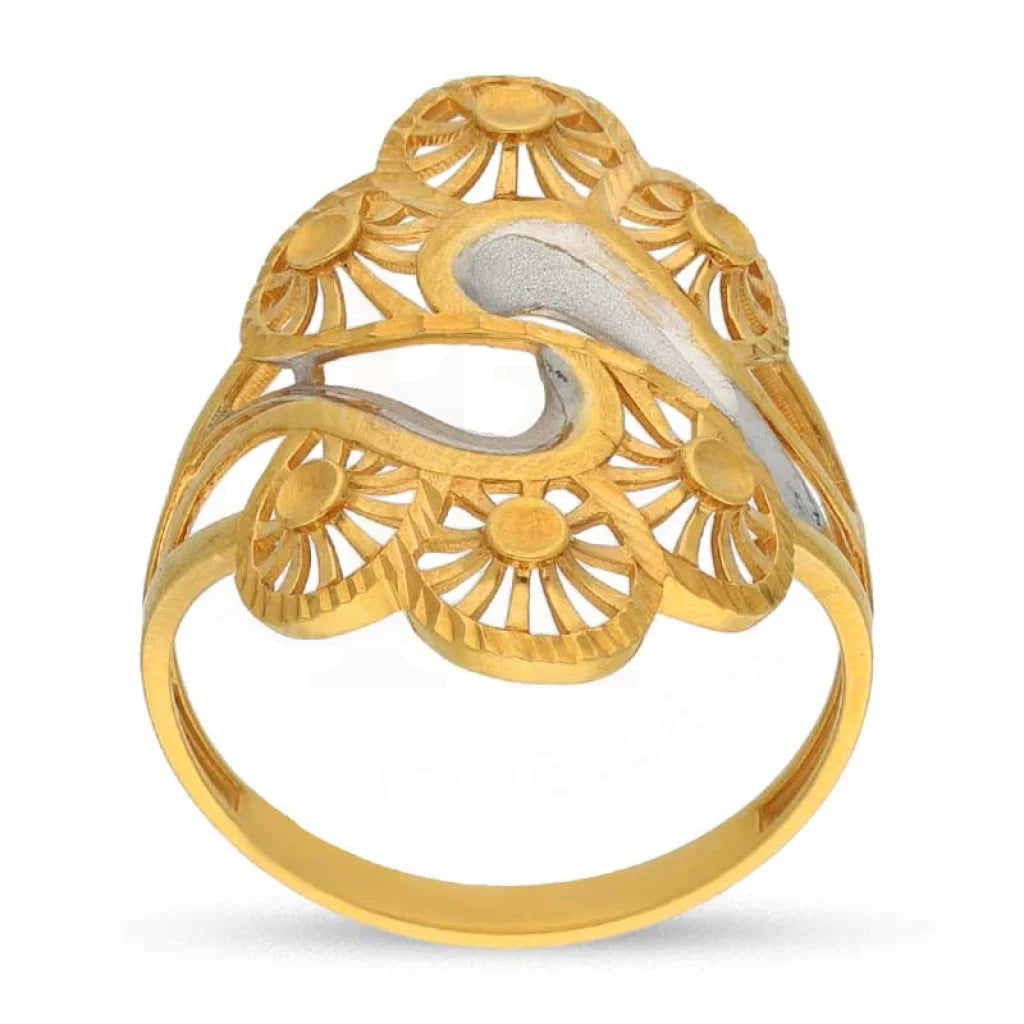 Dual Tone Gold Ring 22Kt - Fkjrn22K3840 Rings