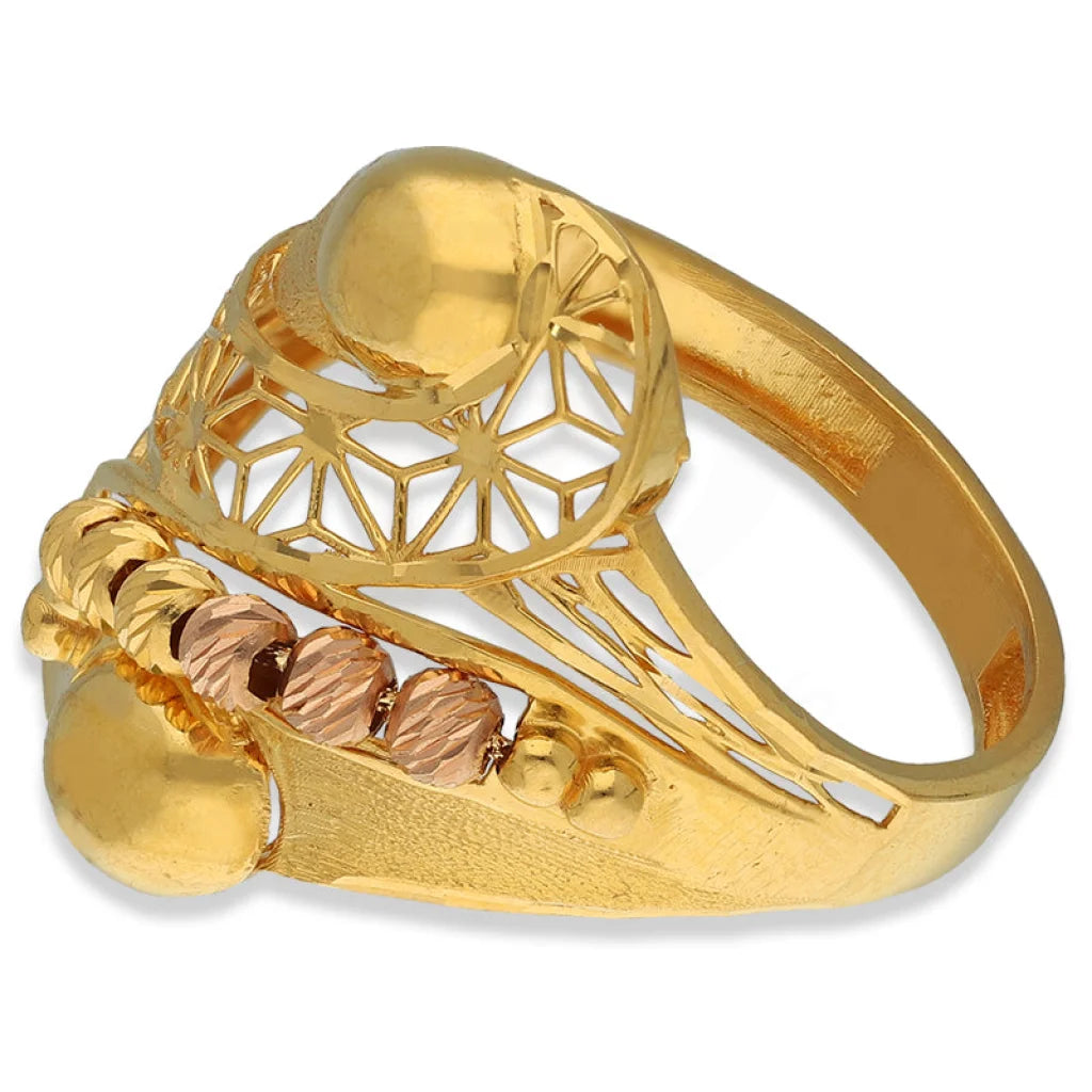 Dual Tone Gold Ring 22Kt - Fkjrn22K3859 Rings