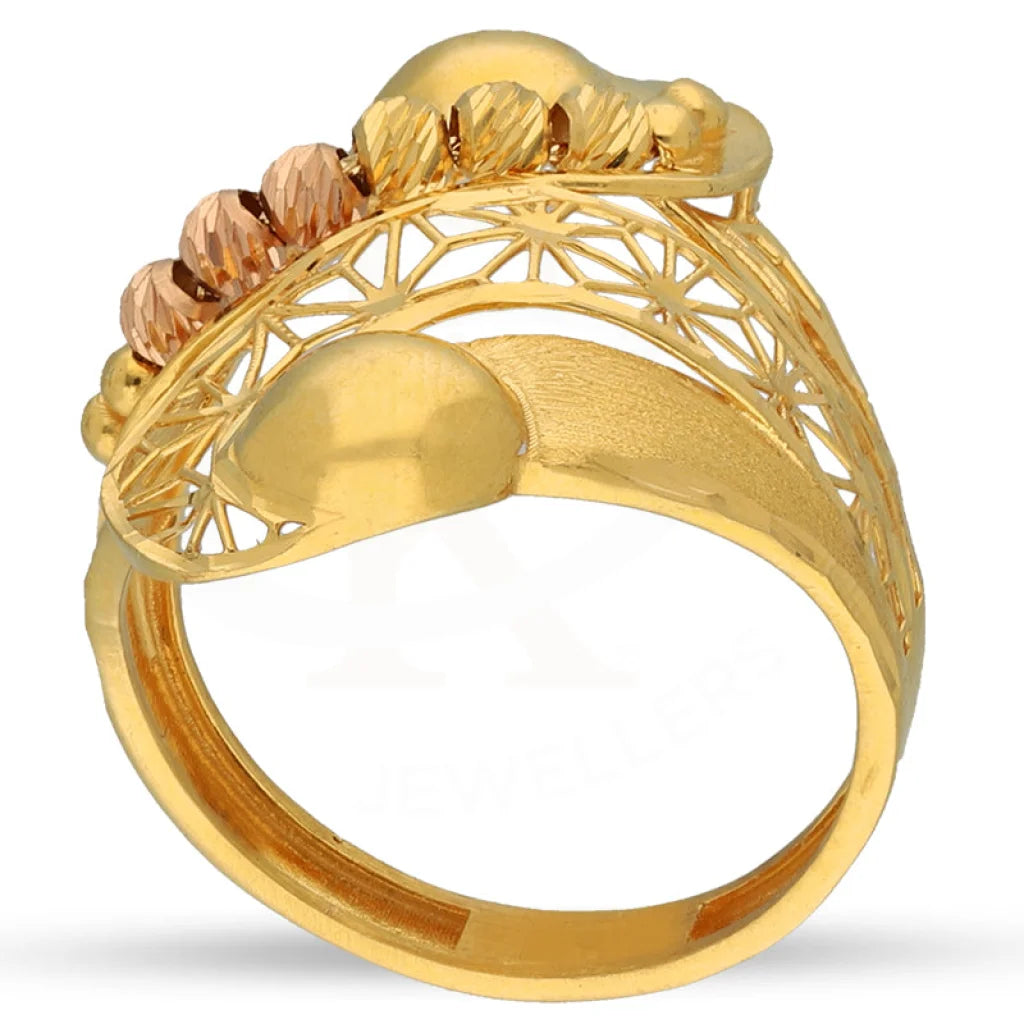 Dual Tone Gold Ring 22Kt - Fkjrn22K3859 Rings