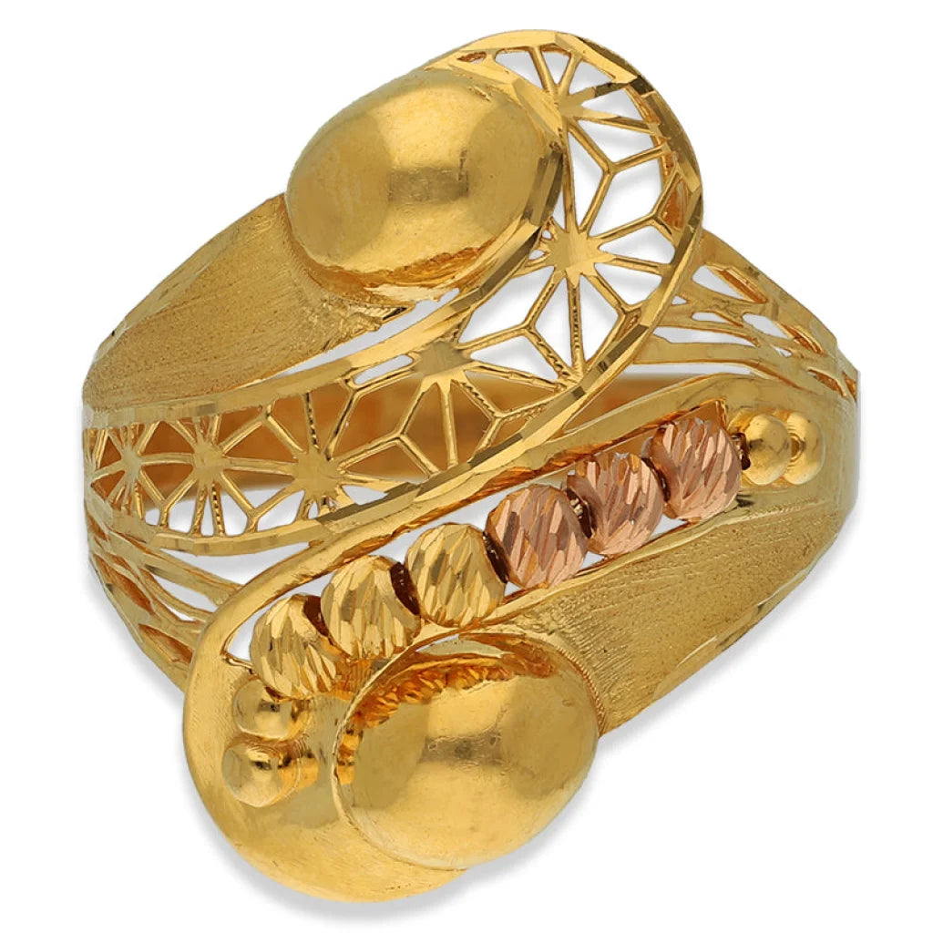 Dual Tone Gold Ring 22Kt - Fkjrn22K3859 Rings