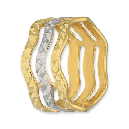 Dual Tone Gold Ring 22Kt - Fkjrn22K5136 Rings
