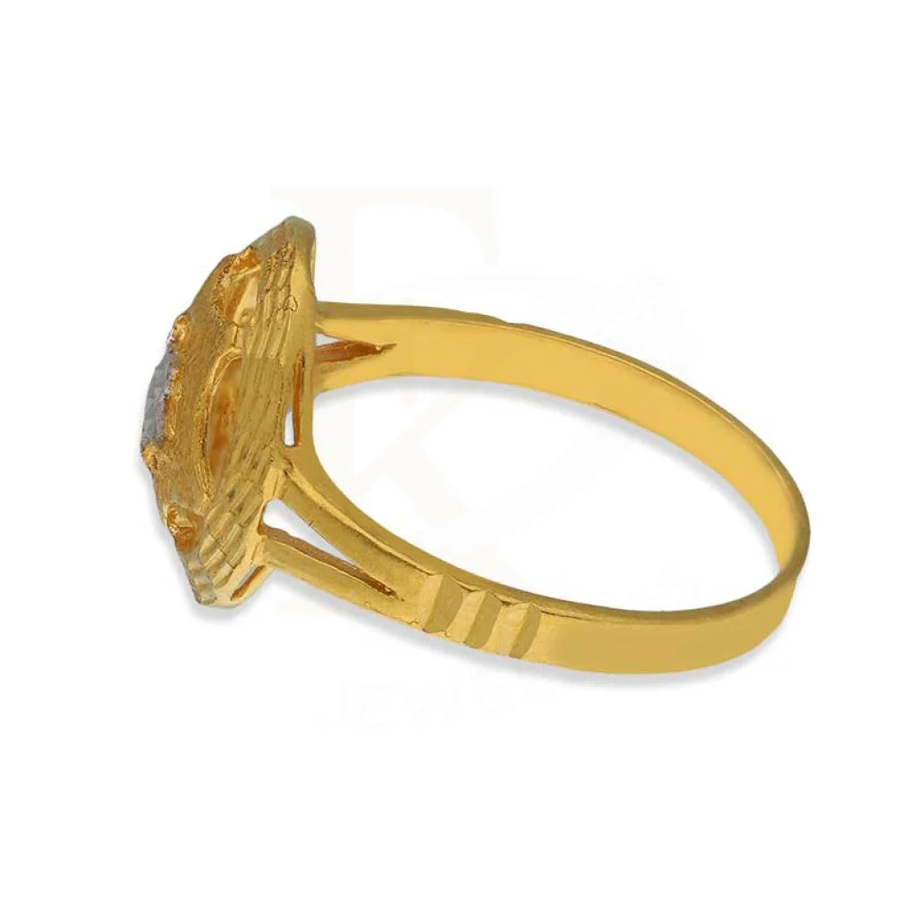 Dual Tone Gold Round Shaped Star Ring 22Kt - Fkjrn22K3714 Rings