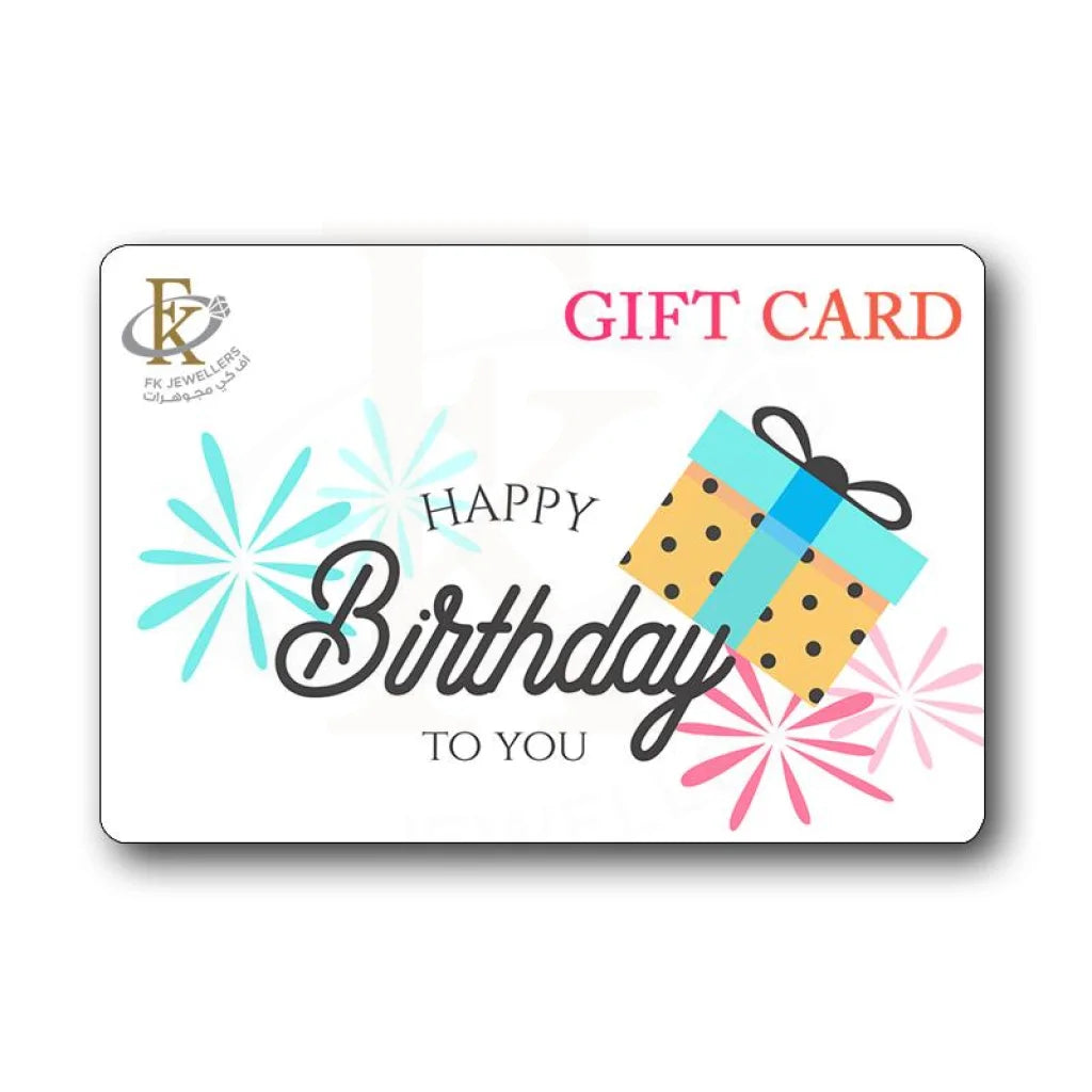 Fk Jewellers Happy Birthday Gift Card - Fkjgift8008 10.00 Kwd