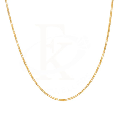 Gold 16 Inches Curb Chain 21KT - FKJCN21KM9192
