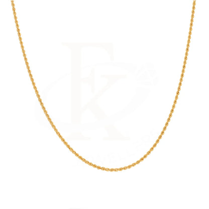 Gold 18 Inches Rope Chain 21Kt - Fkjcn21Km8347 Chains