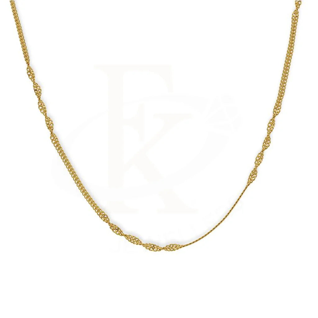 Gold 20 Inches Flat Chain 22Kt - Fkjcn22K2177 Chains